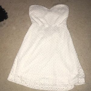 White Strapless Dress